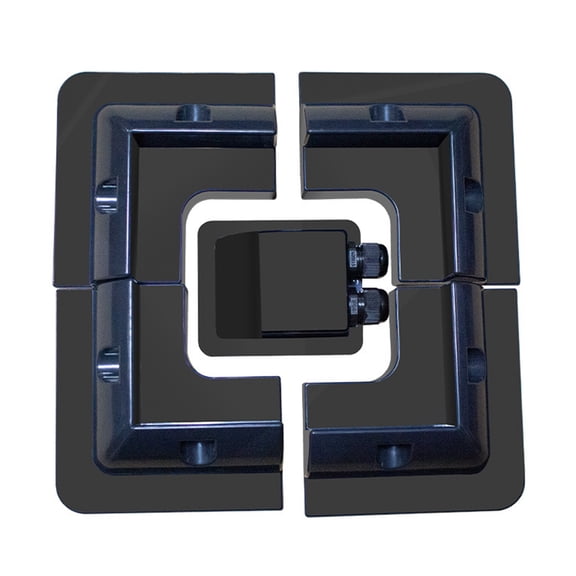 ABS Solar Panel Mounting Bracket White Rectangle Set-Free Corner Bracket Mount for RV Boats Caravans Marine Motorhomes