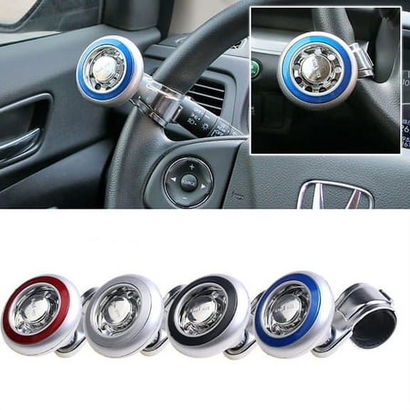 ABS Stainless Car Steering Wheel Power Knob Ball New Unversal Hot Hand Control Handle Turning Grip Spinner,Blue