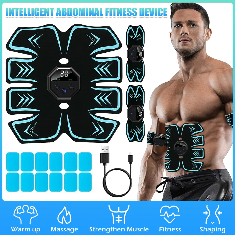 ABS Stimulator Ab Machine Abs Muscle Training Belt USB Rechargeable Portable Abdomen Ab Stimulator for Men Woman Home Office Exercise Equipment Walmart