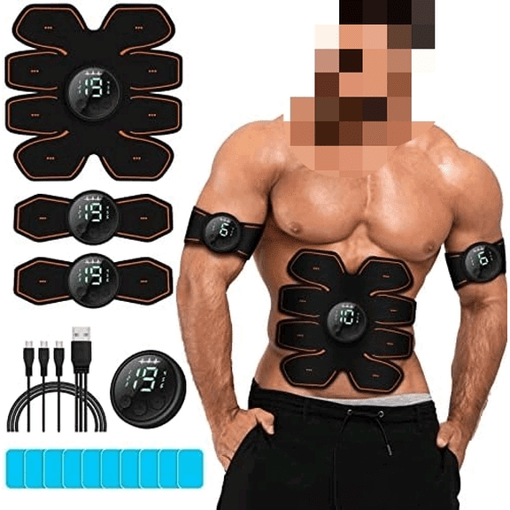 ABS Stimulator Workout Equipment, Ab Machine USB Rechargeable Gear for Abdomen/Arm/Leg, Strength Training Equipment for Men and Women$$Sport & Recreation Other