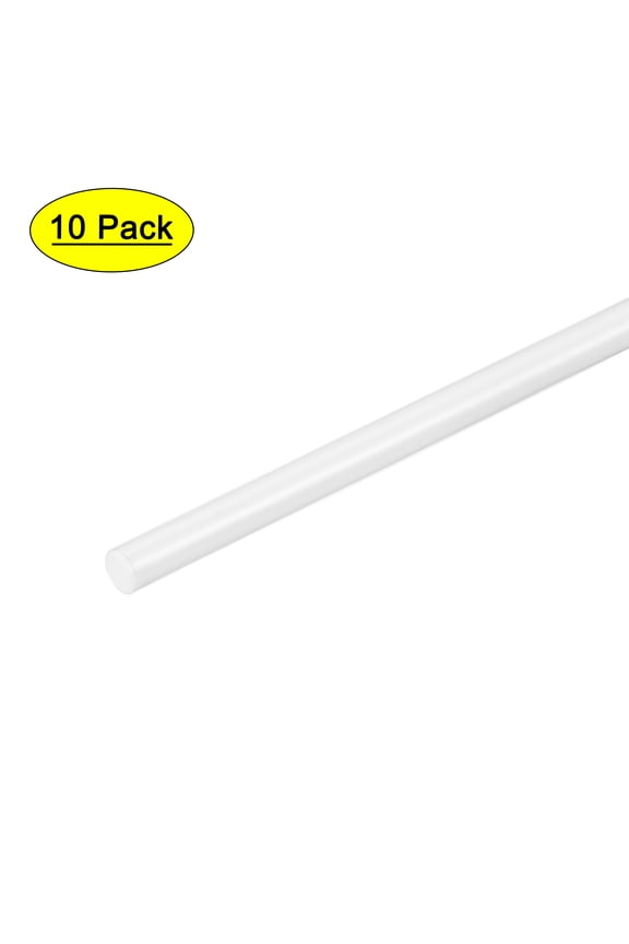 ABS Styrene Plastic Round Bar Rod,3/32" Dia 20" Length,White for Architectural Model Making DIY 10pcs