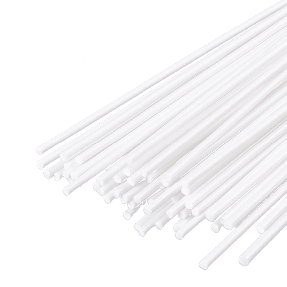 ABS Styrene Plastic Round Bar Rod Dia 3mm Length 9.8" 250mm White for Architectural Model Making DIY 100pcs