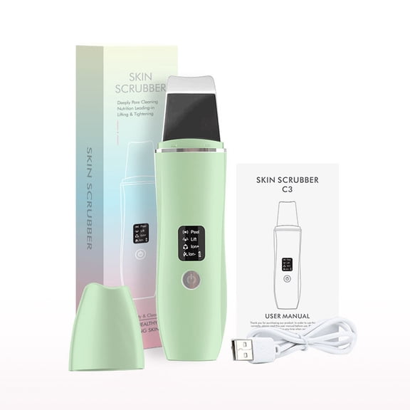 ABS Ultrasonic Skin Scraper with Blackhead Removal and Facial Pore Cleaning Function