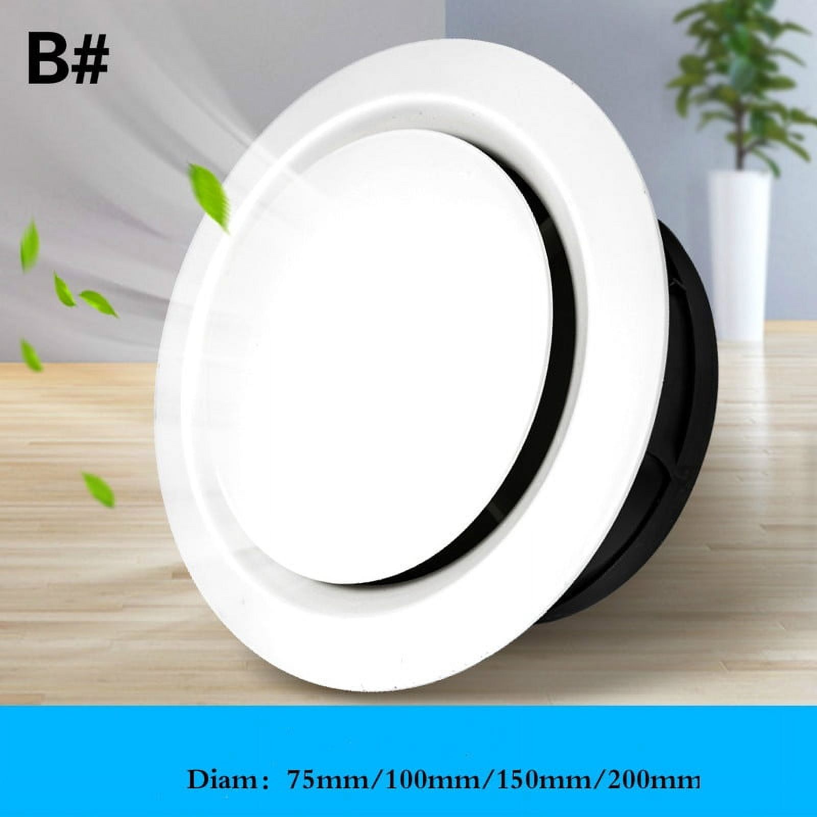 ABS Ventilation Grille Air Vent Round Air Grille Air duct Vent Covers Louver Vent 75/100/150/200mm Ceiling Wall Mount Round