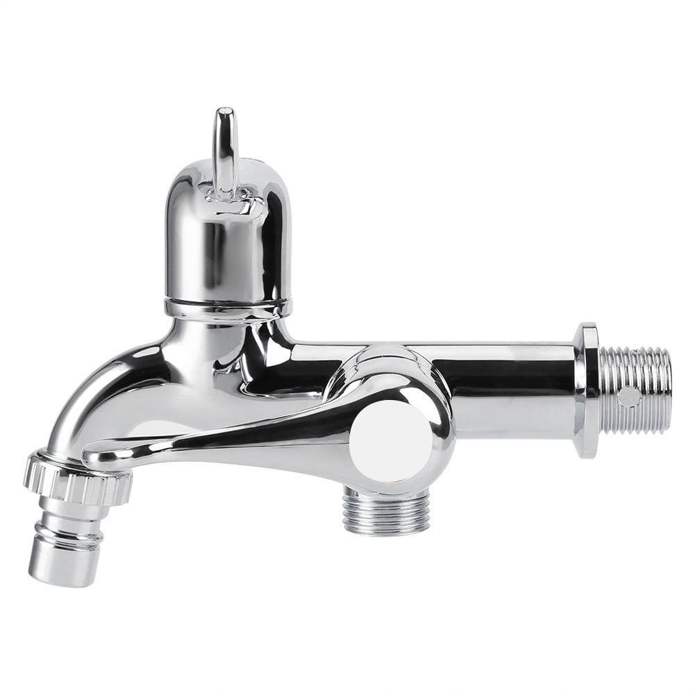 ABS Washing Machine Faucet Sink Basin Water Tap with Double Spout&Handle G1/2