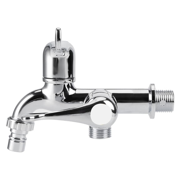 ABS Washing Machine Faucet Sink Basin Water Tap with Double Spout&Handle G1/2