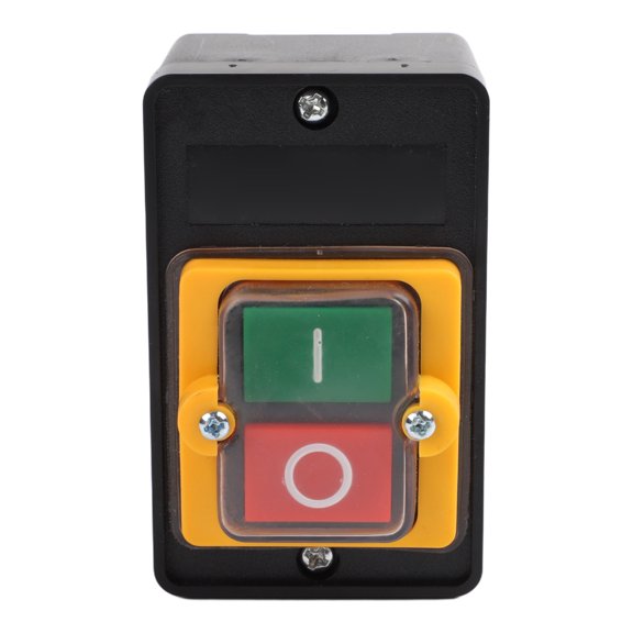ABS Waterproof Push Button Switch for Motor Start Stop Control in 220V 380V AC Circuits Suitable for Mechanical and Textile Equipment (B)