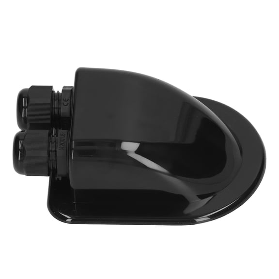 ABS Waterproof Solar Panel Cable Junction Box With Dual Wire Entry Gland For External Power Wiring Black