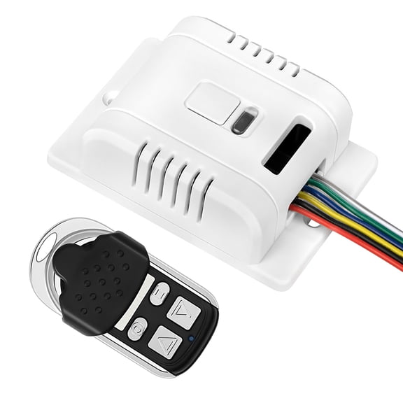 ABS White+Black Remote Control Kit for Lights, Locks, Curtains, and Door Control DC12V