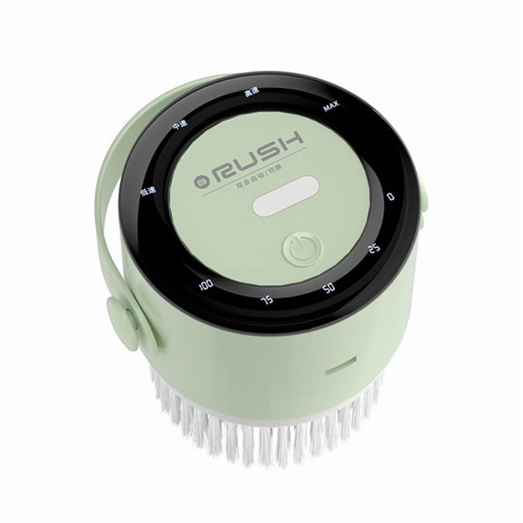 ABS Wireless Handheld 5-in-1 Electric Cleaning Brush for Kitchen and Bathroom, Cordless & Waterproof Green