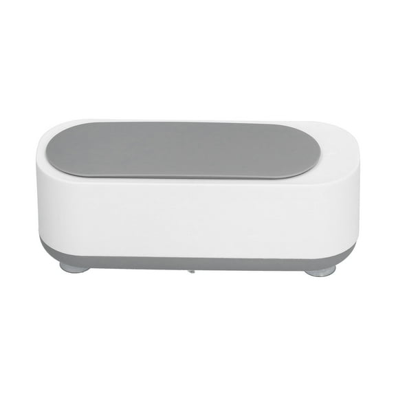 ABS material cleaning machine, small high-frequency vibration cleaning machine, glasses, jewelry, denture cleaner for home office, denture cleaner 19x7x7cm 2X AAA dry battery (excluding battery)