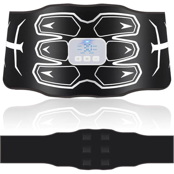 ABS muscle training belt, washable abdominal muscle exercise belt, 6 modes, 15 intensity levels, suitable for both men and women, large size abdominal muscle shaping belt