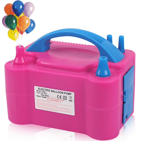 ABSOKE Balloon Pump,Dual Nozzle Electric Balloon Inflator Pump,600W Portable Air Balloon Pump for All Balloons Arch Party Birthday Wedding Decoration