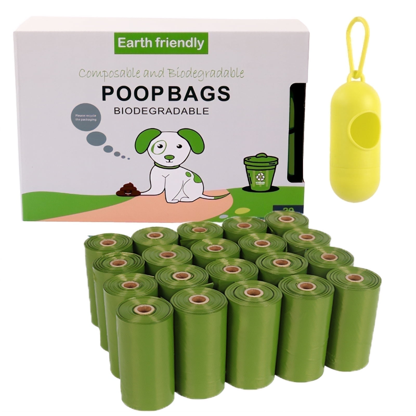 Walmart daily deals:  Absoke Dog Poop Bags, 300-Count Waste Bags with Holder, Lavender Scented, Thick and Durable