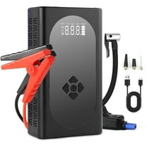 ABSOKE Portable Car Jump Starter, 12V Battery Booster with Air Compressor & LED Flashlight, Emergency Power Bank for Cars, Motorcycles, and More