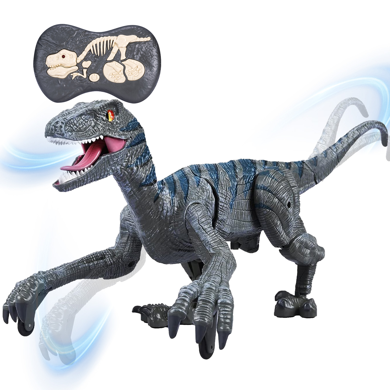 ABSOKE Remote Control Dinosaur Toys for Kids 3 4 5 6 7 812 RC Jurassic World Toys with