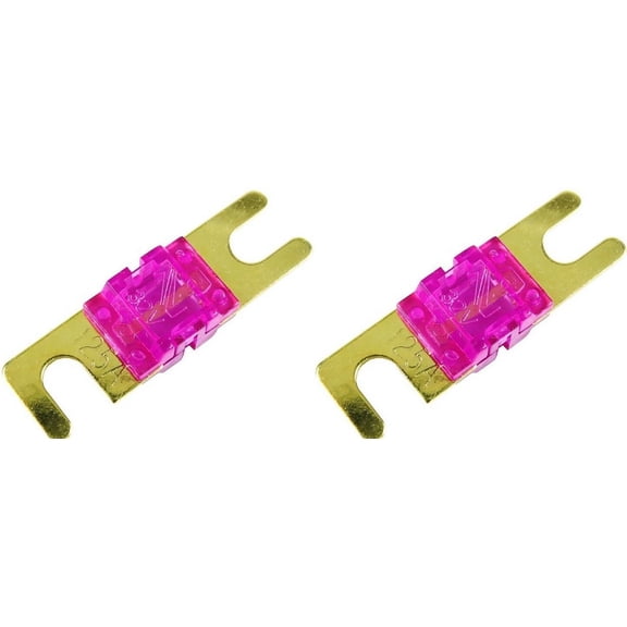 ABSOLUTE AFS125-2 2 PACK OF 125 AMP GOLD AFS / MIDI / MINI ANL FUSES