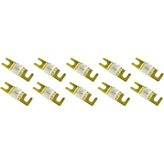 ABSOLUTE AFS80-10 10 PACK OF 80 AMP GOLD AFS / MIDI / MINI ANL FUSES