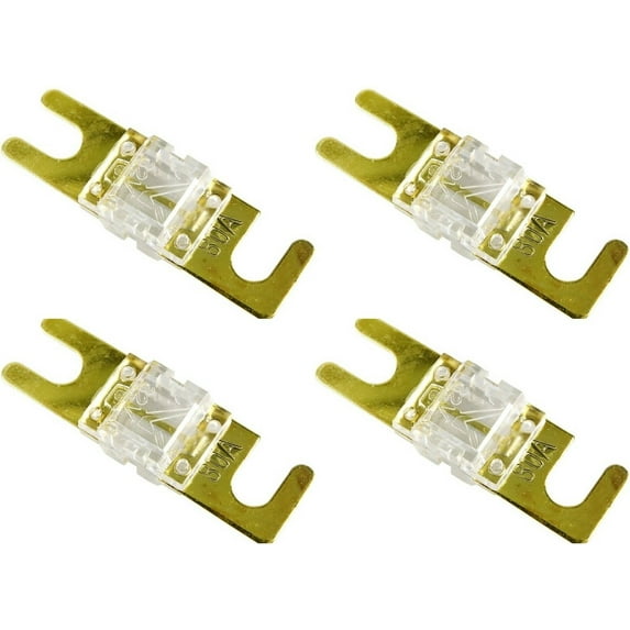 ABSOLUTE AFS80-4 4 PACK OF 80 AMP GOLD AFS / MIDI / MINI ANL FUSES