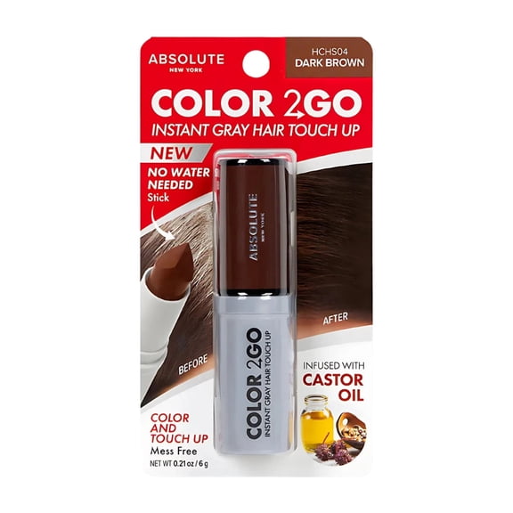Absolute New York Color 2 Go &ndash; Instant Root Touch Up Hair Stick | Quick Gray Coverage