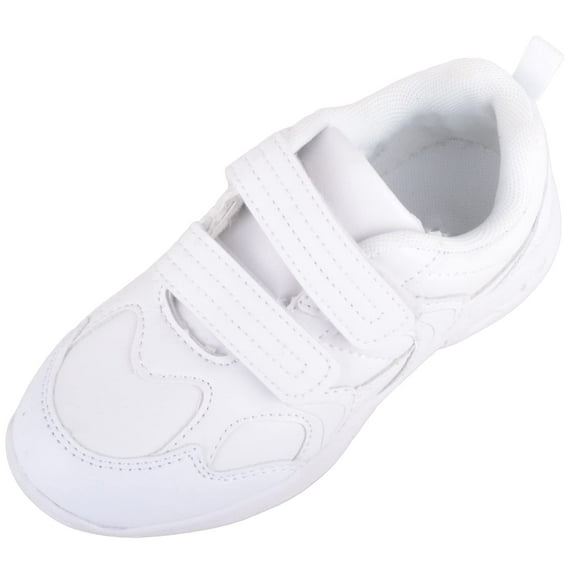 ABSOLUTE FOOTWEAR Childrens Boys Kids Touch and Close Casual Sports Trainers Sneakers - White - US Child 2