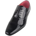 thumbnail image 1 of ABSOLUTE FOOTWEAR Mens Boys Faux Leather Patent Formal Smart Wedding Work Lace Up Shoes - Black - US 8, 1 of 7
