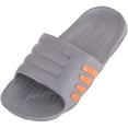 thumbnail image 1 of ABSOLUTE FOOTWEAR Mens Easy Slip On Summer Holiday Beach Pool Slider Mule Sandals Flip Flops - Grey - US 10, 1 of 7