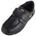 thumbnail image 1 of ABSOLUTE FOOTWEAR Mens Easy Slip On Touch and Close Work Formal College School Shoes - Black - US 12, 1 of 7