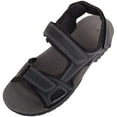 thumbnail image 1 of ABSOLUTE FOOTWEAR Mens Touch and Close Summer Holiday Strap Sports Sandals - Black - US 10, 1 of 7