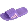 thumbnail image 1 of ABSOLUTE FOOTWEAR Womens Easy Slip On Sports Peep Toe Summer Pool Beach Holiday Sliders Sandals Shoes - Purple - US 5, 1 of 7