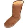thumbnail image 1 of ABSOLUTE FOOTWEAR Womens Easy Slip On Warm Winter Cosy Outdoor Boot with Thick Faux Fur Inners - Tan - US 9, 1 of 7