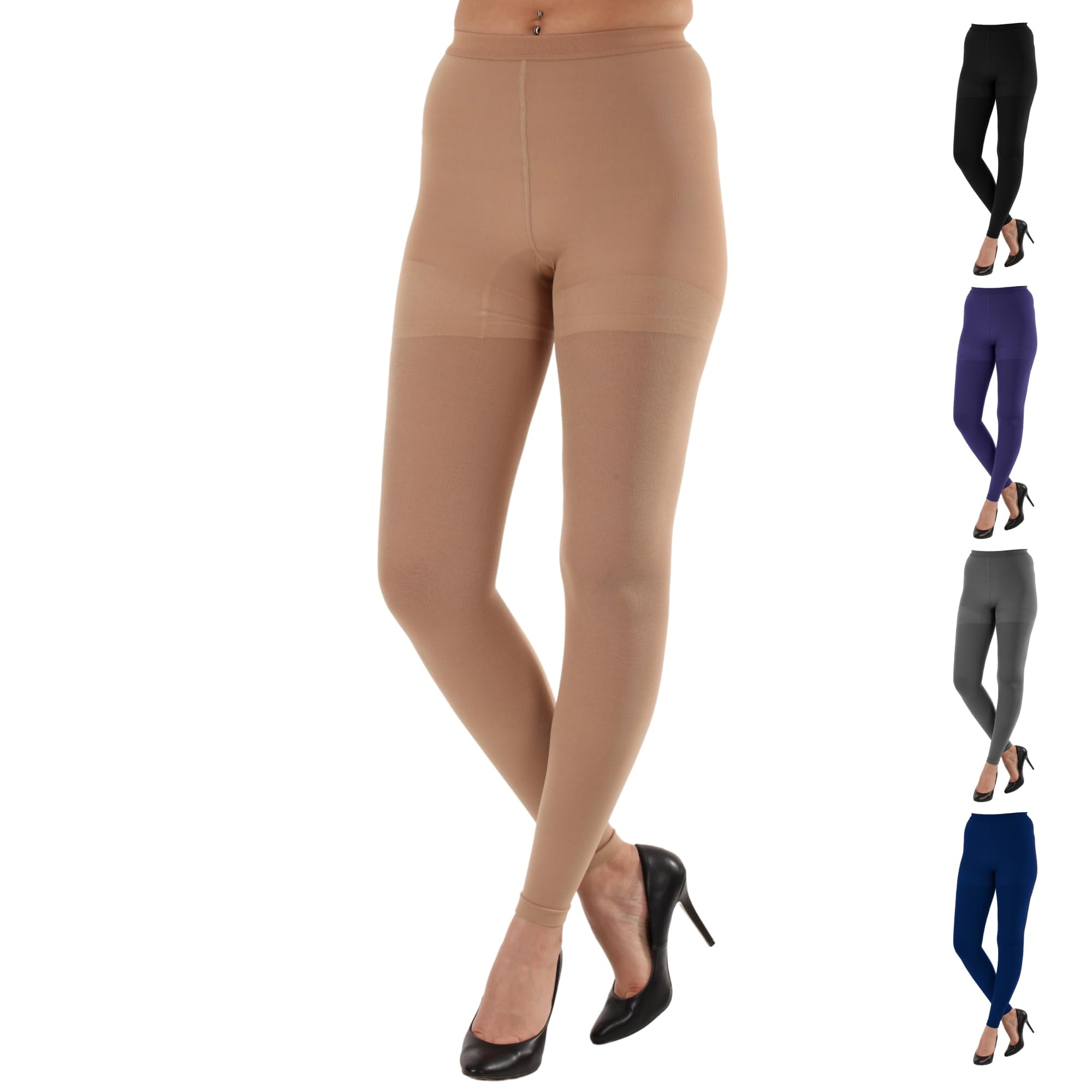 Absolute Support Footless Compression Tights 20-30mmHg, Beige