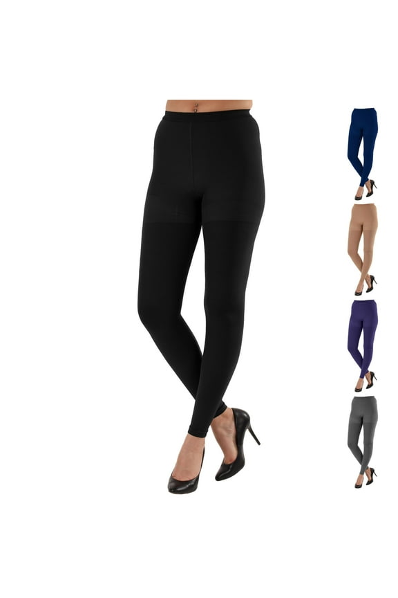 Footless Compression Tights 20-30mmHg for Swelling, Black, Medium