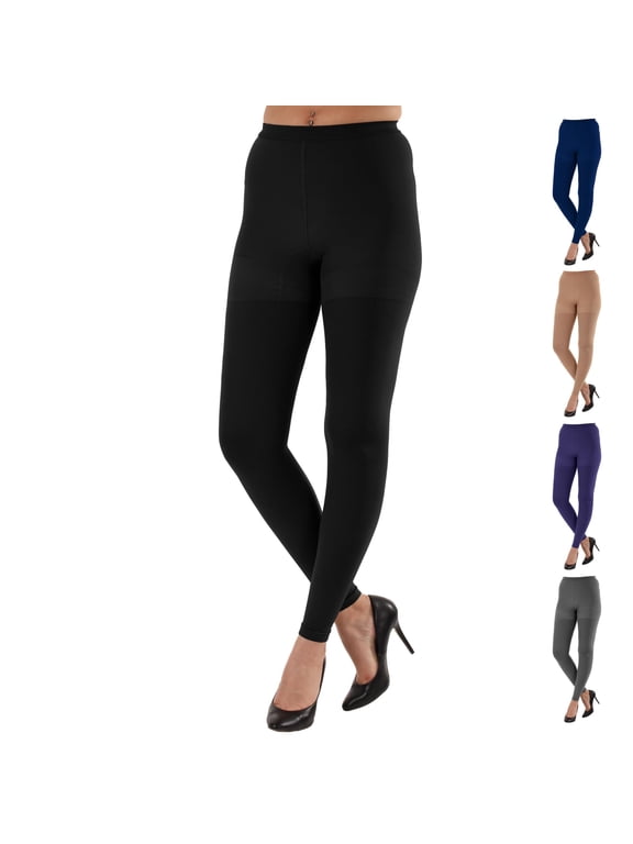 Footless Compression Tights 20-30mmHg for Swelling, Black, Medium