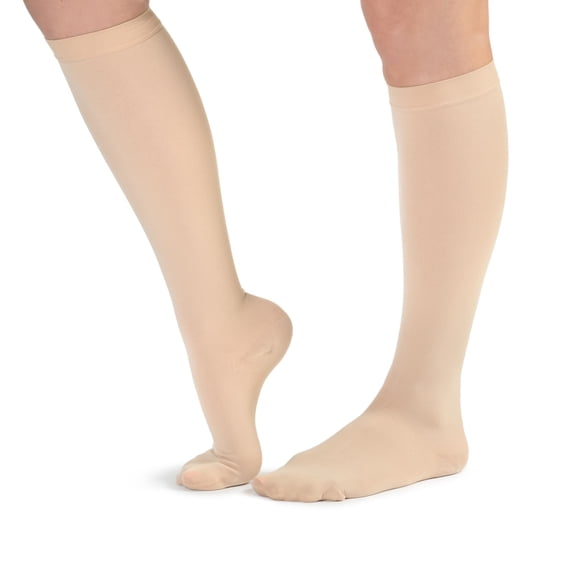 ABSOLUTE SUPPORT Medical Grade Compression Socks for Travel 20-30mmHg Beige, X-Large