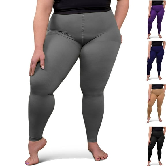 ABSOLUTE SUPPORT Plus Size Medical Compression Leggings 20-30mmHg Grey 5X-Large