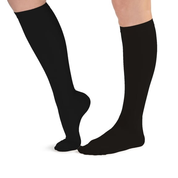 ABSOLUTE SUPPORT Travel Essential 20-30 mmHg Medical Compression Socks Black, Large