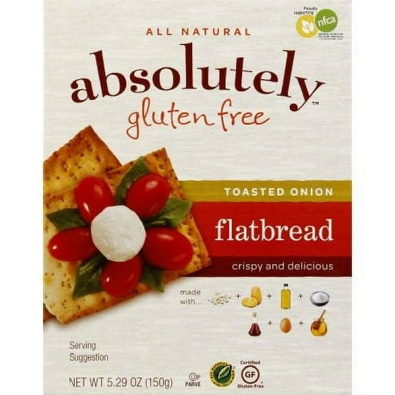 ABSOLUTELY GLUT - Gluten Free Flatbread - Toasted Onion 5.29OZ ( Pack of 12)