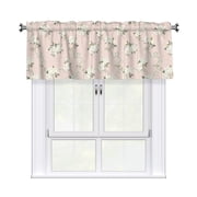 ABSOP French-Style Soft Crushed Flower Curtain Valance Living Room Valances for Windows Kitchen Curtains Valances Small Window Curtains 54x18 inch Indoor Window Decoration
