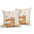 thumbnail image 1 of ABSOP Golden Retriever Dog Throw Pillow Covers Set of 2 Autumn Maple Leaves Pillowcase Cute Pet Thanksgiving Decorative Pillow Protector for Home Sofa Couch Party Livingroom, 1 of 7