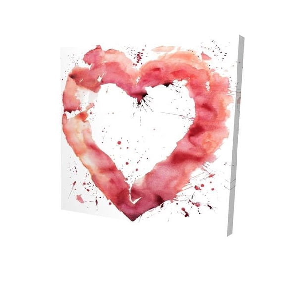 Begin Home Decor 2080-1616-MI102 16 x 16 in. Watercolor Abstract Heart-Print on Canvas