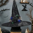 thumbnail image 1 of ABSUYY Black Lace LED Light Up Witch Hat for Women Hall-oween Costume Accessory,Size Free Size, 1 of 2