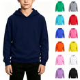 thumbnail image 1 of ABSUYY Youth Boys Girls Sports Pullover Hoodie,Gray Long Sleeve Sweatshirt, Size 9-10Y, 1 of 9