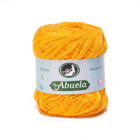 ABUELA NO.6 [70grs] by Omega - Soft Yarn 100% Mercerized Cotton Yarn - Color 05-Mango 505