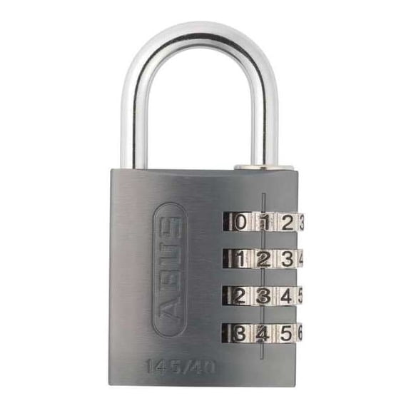 Abus Combination Padlock, Side, Black/Silver 145/40 Black