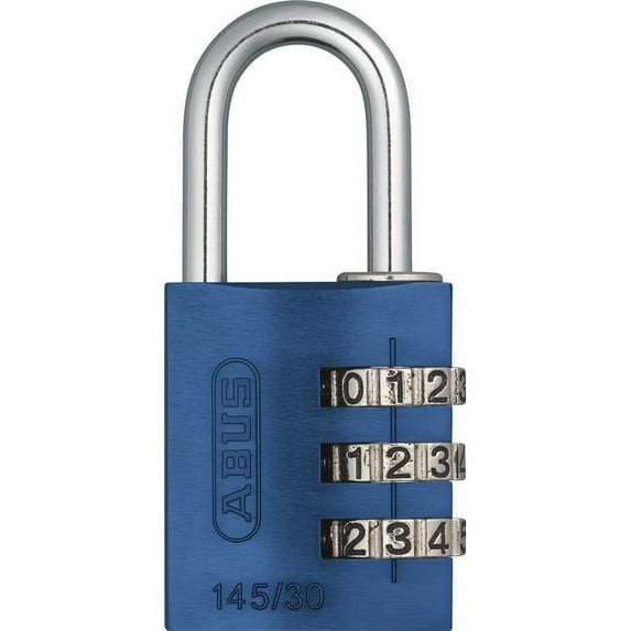ABUS 145 by 20 C Aluminum Blue 3-Dial Resettable Combination Padlock