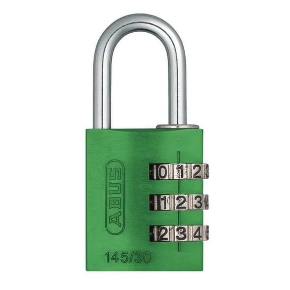 ABUS 145 by 30 C Aluminum Green 3-Dial Resettable Combination Padlock