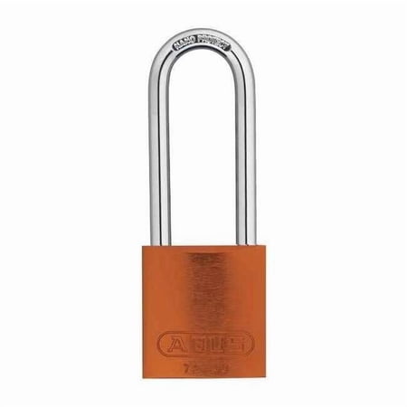Keyed Padlock, Open, Rectangular Aluminum Body, Hardened Steel Shackle, 13/16 in W, 6 PK 15426