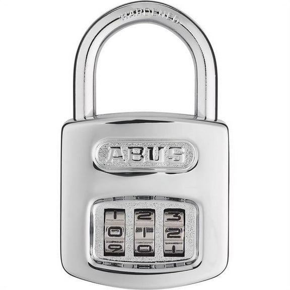 Combination Padlock, Front, Black/Silver 160/40
