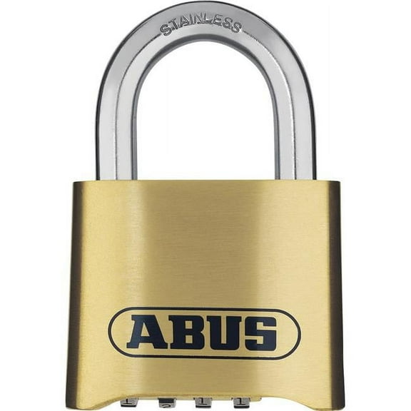 ABUS 180IB by 50 Solid Brass Resettable 4-Dial Combination Padlock